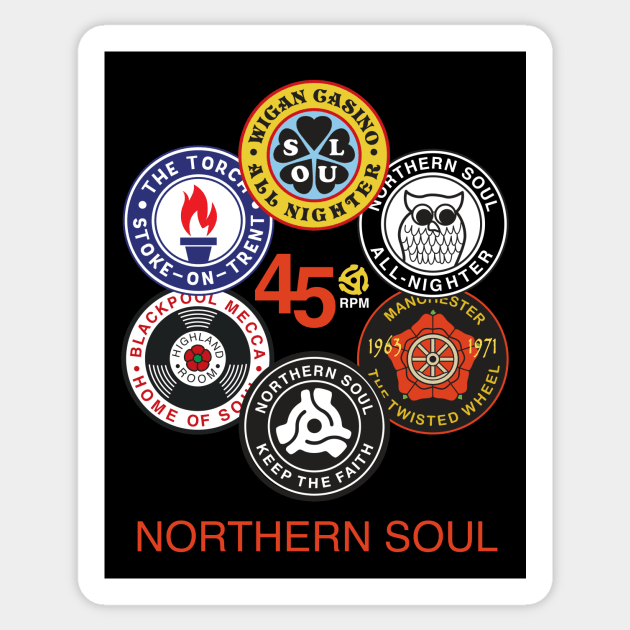 NORTHERN SOUL 45 RPM Sticker by RussellTateDotCom